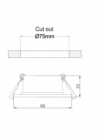 Maytoni Downlight Barret Черный Встраиваемый светильник