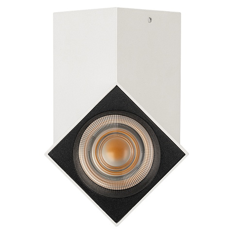 Arlight Светильник SP-TWIST-SURFACE-S60x60-12W Warm3000 (WH-BK, 30 deg) (IP40 Металл, 3 года)