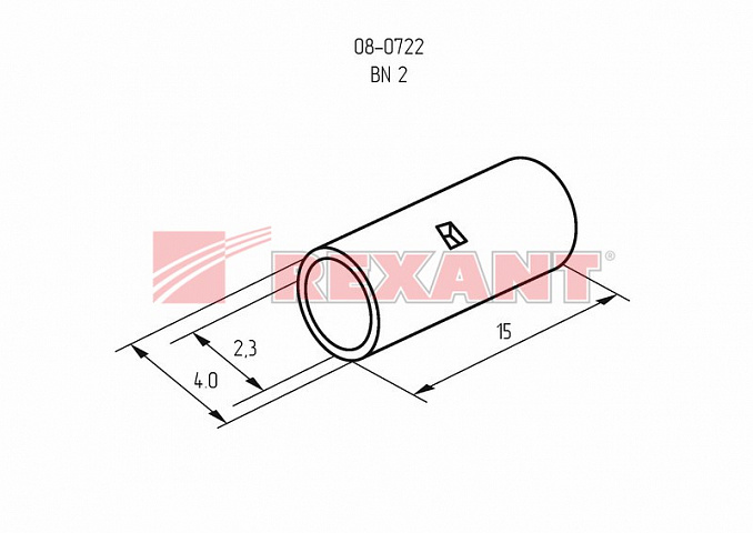 СОЕДИНИТЕЛЬНАЯ ГИЛЬЗА L-15мм 1.5-2.5мм² (ГМЛ (DIN) 2,5) Rexant