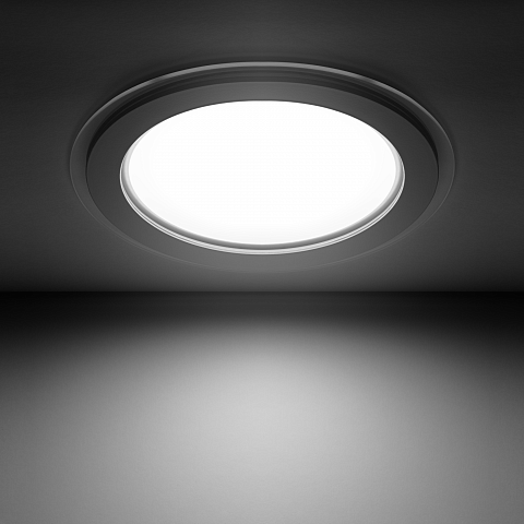 Gauss Светильник Glass круг 18W 1480lm 4000K 220-240V IP20 монт Ø155 200*30 с дек стеклом LED