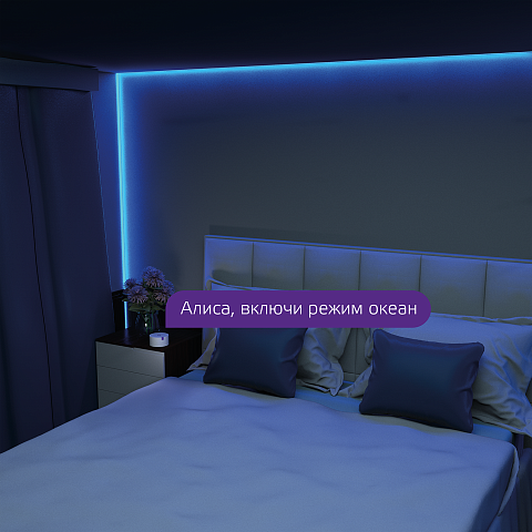 Gauss Лента Smart Home 12W 1000lm 3000-6000К 100-240V IP20 3м RGBW+изм.цвет.темп.+дим. LED