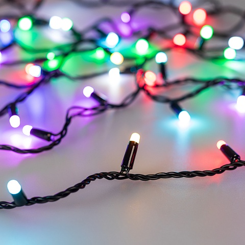 Arlight Светодиодная гирлянда ARD-STRING-CLASSIC-20000-BLACK-200LED-MILK-SYNC RGB (230V, 13W) (Ardecoled, IP65)