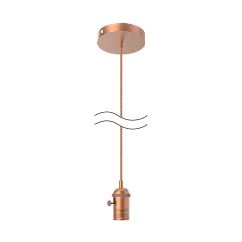 Gauss Светильник подвесной Decor PL043 медный E27, 1 м, 1/40