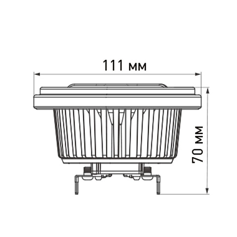 Arlight Лампа AR111-FORT-G53-15W-DIM Day4000 (Reflector, 24 deg, драйвер 350mA) (Металл)