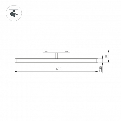 Arlight Светильник MAG-ORIENT-TUBE-TURN-L600-20W Day4000 (WH, 180 deg, 48V) (IP20 Металл, 3 года)