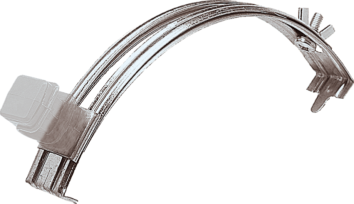 EZETEK Держатель проводника круглого 6-8 мм для конька прозрачный, оцинк.