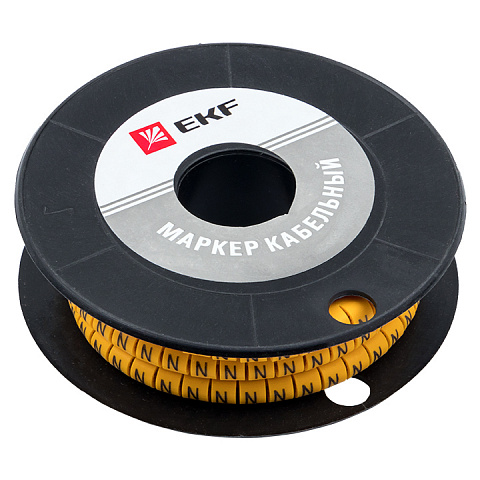 EKF PROxima Маркер кабельный 4,0 мм2 "4" (500 шт.) (ЕС-2)