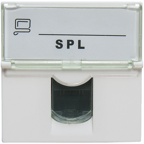 SPL Розетка RJ 45 Mosaic категория 5е UTP 2 модуля белая (076554 - SPL - 200007)