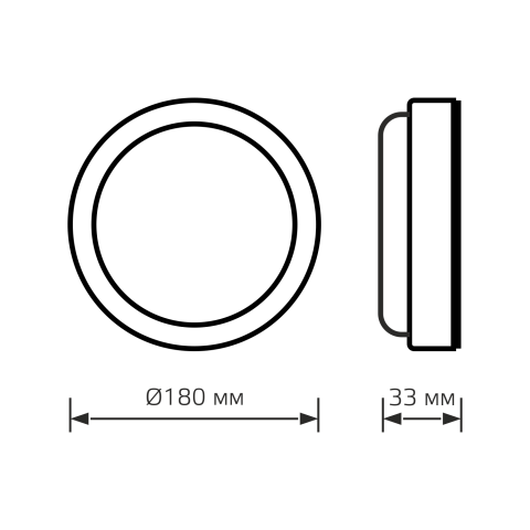 Gauss Св-к светодиодный IP40 D180*33 20W 1520lm 4000K HALL кругл с оптико-акустическим сенсором