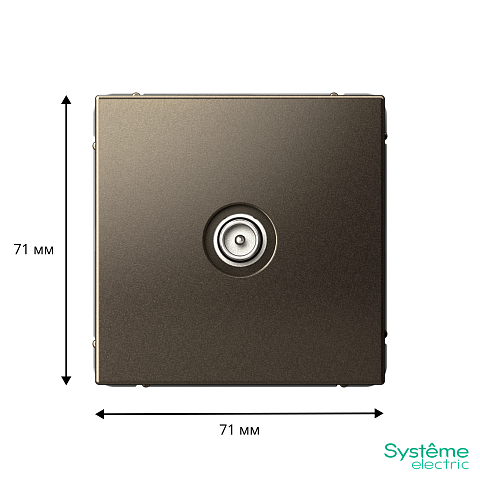 Systeme Electric ArtGallery Мокко TV Розетка проходная 4DB, механизм