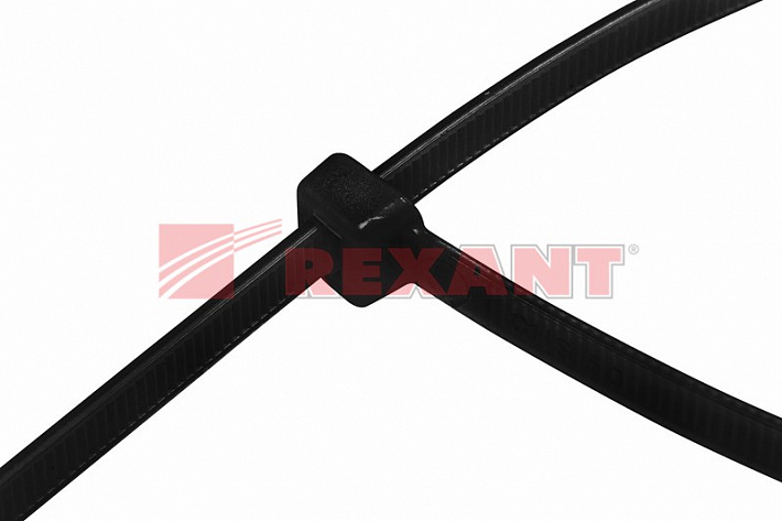 Хомут nylon 300 x 4,8 мм 100 шт чёрный Rexant