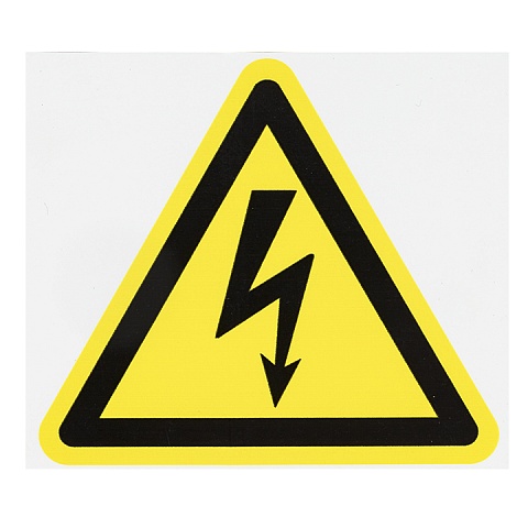 EKF PROxima Знак пластик "Опасность поражения электрическим током" (Молния) W08 (100х100мм.)