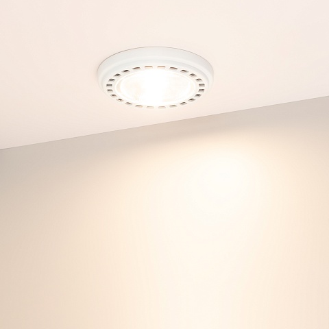 Arlight Лампа AR111-UNIT-GU10-15W-DIM Warm3000 (WH, 24 deg, 230V) (Металл)