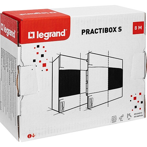Legrand Practibox S Пластиковый щиток Встраиваемый 1X8 Белая дверь