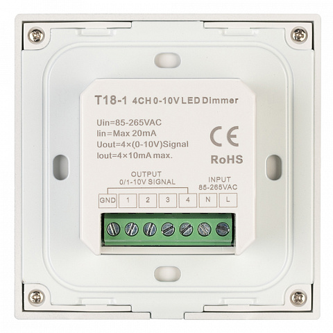 Arlight Панель SMART-P34-DIM-IN White (230V, 0-10V, Sens, 2.4G) (IP20 Пластик, 5 лет)