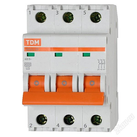 TDM Авт. выкл.ВА47-29 3Р 32А 4,5кА х-ка В