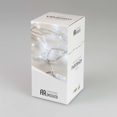 Arlight Светодиодная гирлянда ARD-STRING-CLASSIC-10000-CLEAR-100LED-FLASH Warm/Warm (230V, 7W) (Ardecoled, IP65)