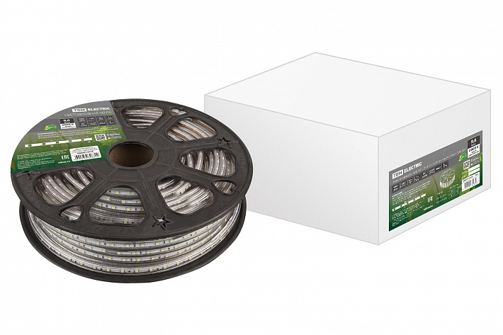 TDM Лента светодиодная SMD2835-120 LED/м-220 В-9,6 Вт/м-IP67-6000 К (30м)