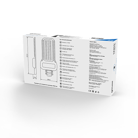Gauss Светильник уличный Qplus 120W 14400lm 5000K 120-260V IP65 535*260*64мм черный КСС "Ш" LED