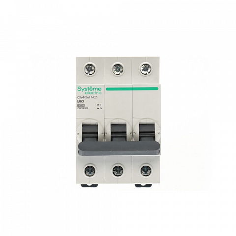 Systeme Electric City9 Set Автоматический выключатель (АВ) B 63А 3P 6kA 400В