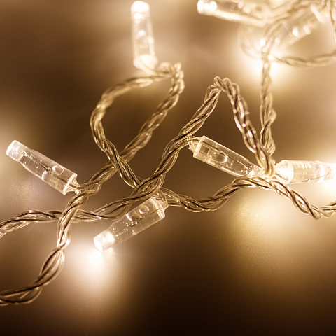 Arlight Светодиодная гирлянда ARD-STRING-CLASSIC-10000-CLEAR-100LED-FLASH WARM (230V, 7W) (Ardecoled, IP65)