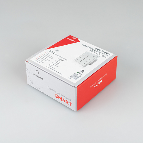 Arlight Панель SMART-P34-DIM-IN White (230V, 0-10V, Sens, 2.4G) (IP20 Пластик, 5 лет)