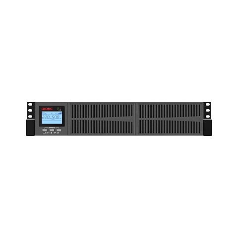 Онлайн ИБП ДКС серии Small Rackmount, 2000 ВА/1800 Вт, 1/1, 8xIEC C13, EPO, USB, RS-232, RJ45, Rack 2U, 4x9Ач