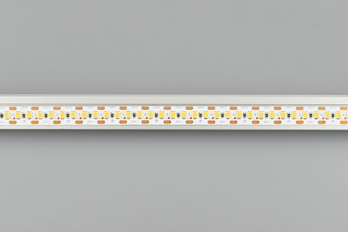 Arlight Светодиодная лента RT-A168-10mm 24V Warm3500-CX2 (17.3 W/m, IP20, 2835, 5m) (резка 2 светодиода)