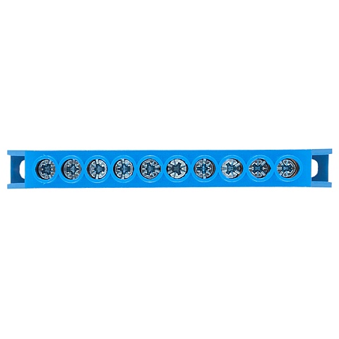 EKF PROxima Шина "0" N (8х12мм) 10 отверстий латунь синий нейлоновый корпус комбинированный розничный стикер