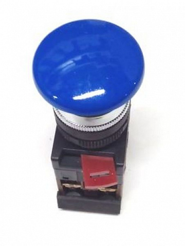 IEK Кнопка AEА-22 Грибок синий d22мм 1з+1р