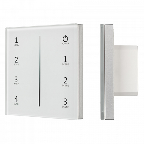 Arlight Панель SMART-P34-DIM-IN White (230V, 0-10V, Sens, 2.4G) (IP20 Пластик, 5 лет)