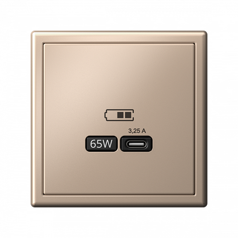 Systeme Electric ArtGallery Песочный USB Розетка тип-С 65Вт высокоскор.заряд. QC, PD, механизм
