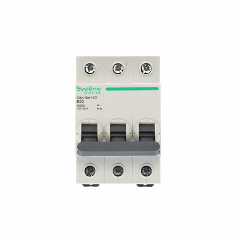 Systeme Electric City9 Set Автоматический выключатель (АВ) B 20А 3P 6kA 400В