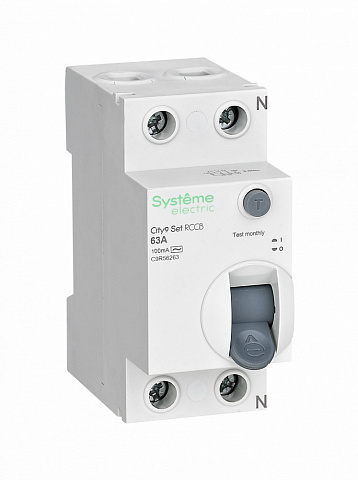 Systeme Electric City9 Set Выключатель дифференциального тока (ВДТ) 63А 2P 100мА Тип-AC 230В