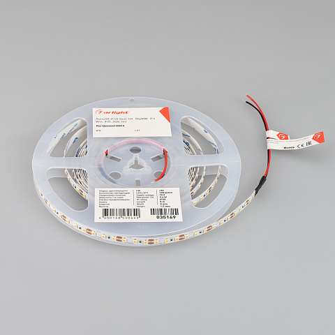 Arlight Лента NT-A120-8mm 12V Day4000 (9.6 W/m, IP20, 3528, 5m) (Открытый)