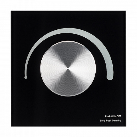 Arlight Панель SMART-P1-DIM-G-IN Black (3V, Rotary, 2.4G) (IP20 Пластик, 5 лет)