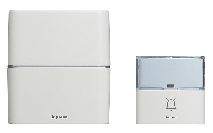 Legrand Звонок беспроводной - комплект "Премиум" - 30 рингтонов - дальность 200 м - цвет белый