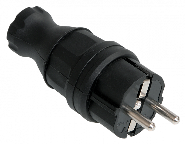 IEK OMEGA Вилка угловая каучук 16А 2Р+E IР44