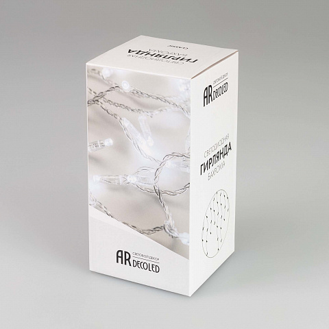 Arlight Светодиодная гирлянда ARD-EDGE-CLASSIC-2400x600-WHITE-88LED-FLASH Warm/Warm (230V, 6W) (Ardecoled, IP65)