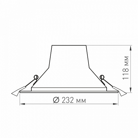 Arlight Светильник LTD-LEGEND-R230-35W Warm3000 (WH, 50 deg) (IP20 Металл, 3 года)