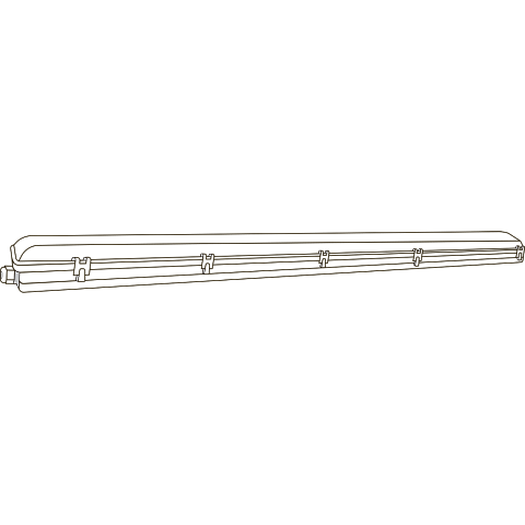 Gauss Светильник линейный СПП-Т8-G13 INDUSTRY 220-230V IP65 660*107*61мм для LED ламп 2х600мм