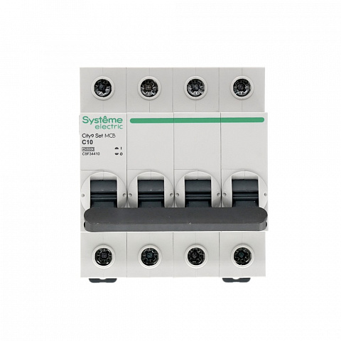 Systeme Electric City9 Set Автоматический выключатель (АВ) С 10А 4P 4.5kA 400В