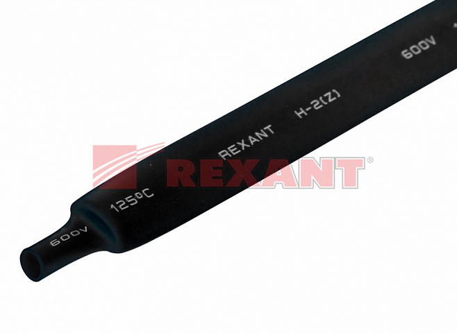 9.0 / 4.5 мм 1м термоусадка черная Rexant