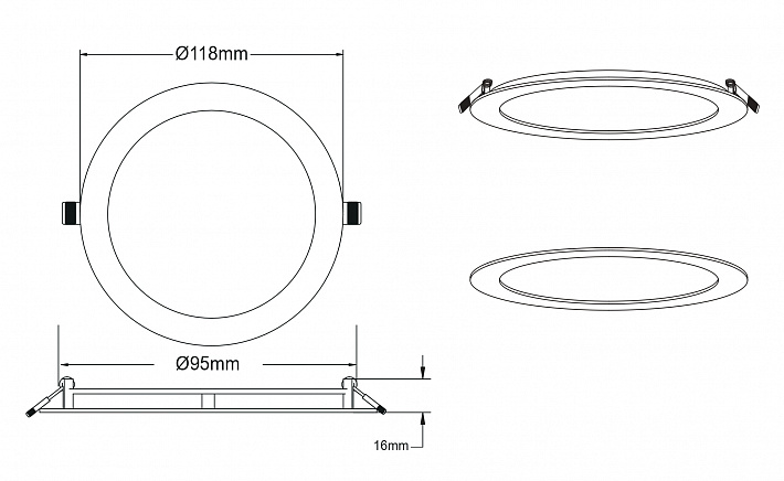 ЭРА LED 1-6-4K Светильник светодиодный круглый LED 6W 220V 4000K