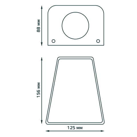 Gauss Светильник садово-парковый Sigma настенный архитектурный, 2xGU10, 125*88*156mm, 170-240V / 50Hz, 2xMax.35W, IP54,