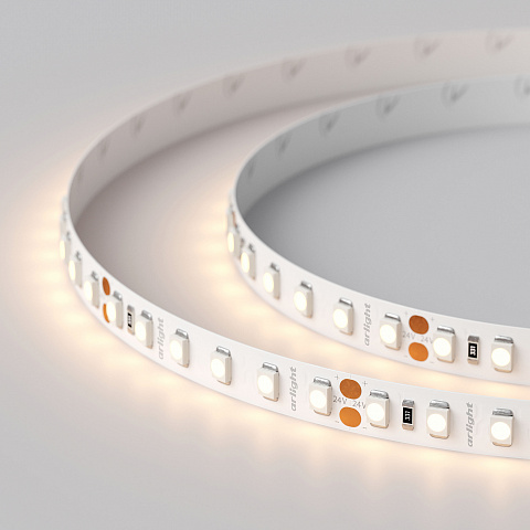 Arlight Светодиодная лента RT 2-5000 24V Warm3000 2x (3528, 600 LED, LUX) (9.6 Вт/м, IP20)