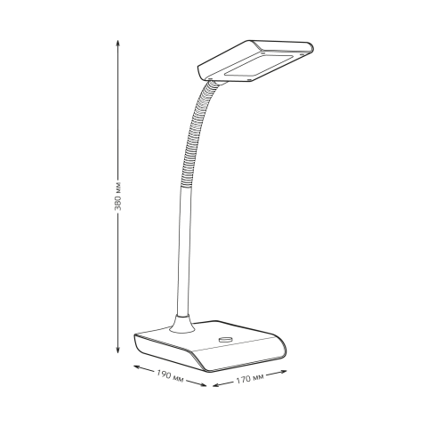 Gauss Светильник настольный модель GTL101 8W 550lm 4000K 220-240V белый c черным LED 1/20