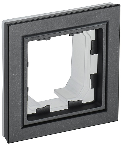 IEK BRITE BASE Черный Рамка 1-м IP44 РУ-1-БрЧ-44