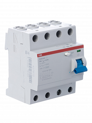 ABB F204AC УЗО 4Р 25А 30mA (AC)