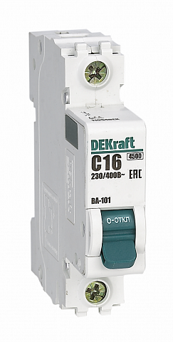 DEKraft ВА-101 Автоматический выключатель 1Р 63А (B) 4,5кА